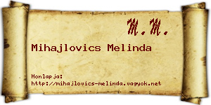 Mihajlovics Melinda névjegykártya
